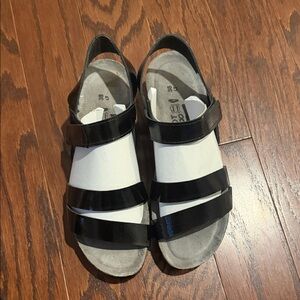 NAOT Kayla Sandal Black Luster leather Size 38 US 7.5